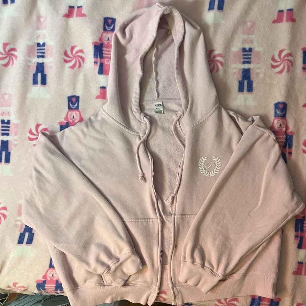 PINK Victoria's Secret Light Pink Zip-Up Hoodie